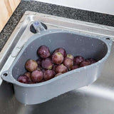 2-Pack Sink Strainer Rinse Box for Fruits Vegetables, Grey