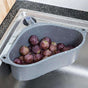 2-Pack Sink Strainer Rinse Box for Fruits Vegetables, Grey