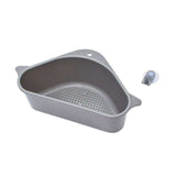 2-Pack Sink Strainer Rinse Box for Fruits Vegetables, Grey - Front View