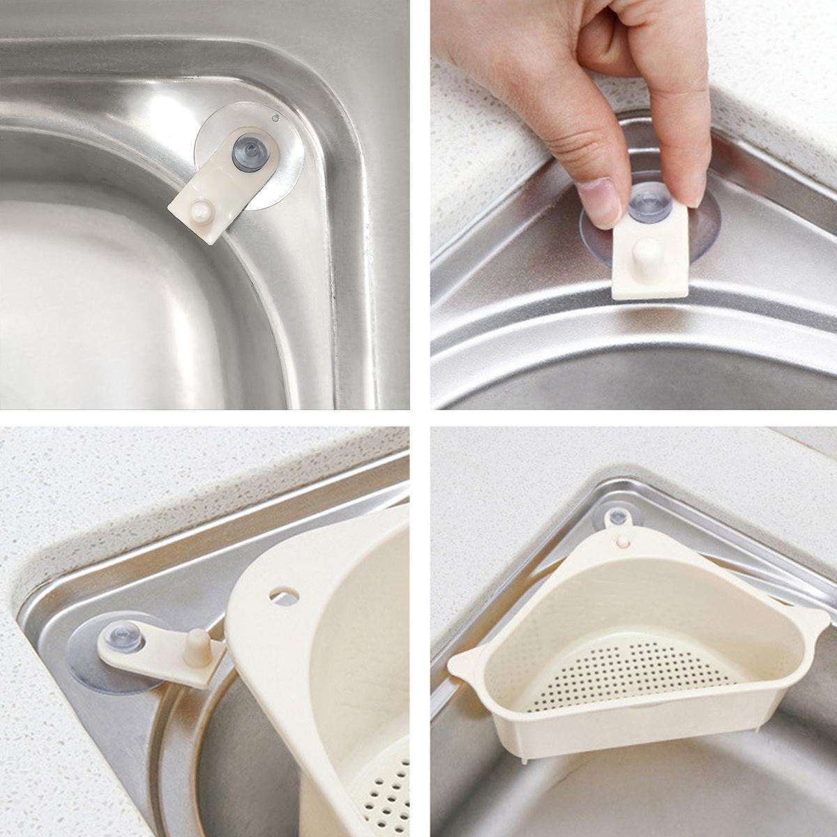 2-Pack Sink Strainer Rinse Box for Fruits Vegetables, Grey
