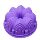 Silicone baking mold for sugar cookies, pink castle tower, 1 piece
