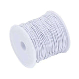 Black Nylon-Coated Elastic Thread Roll, 50 meters, 0.6mm - Front View