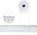 Black Nylon-Coated Elastic Thread Roll, 50 meters, 0.6mm