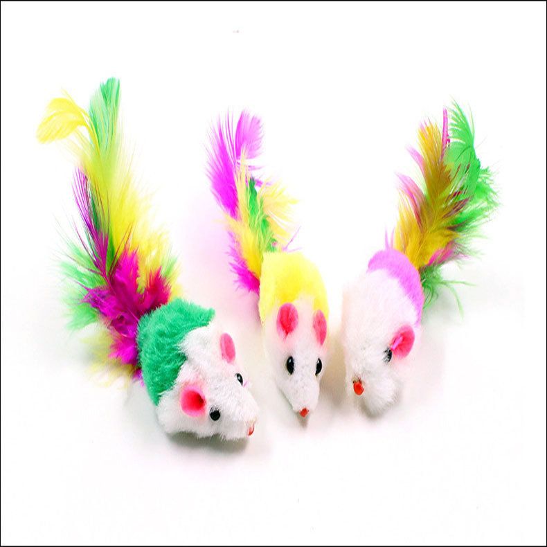 3pcs Cat Toy with Springy Mouse and Bell