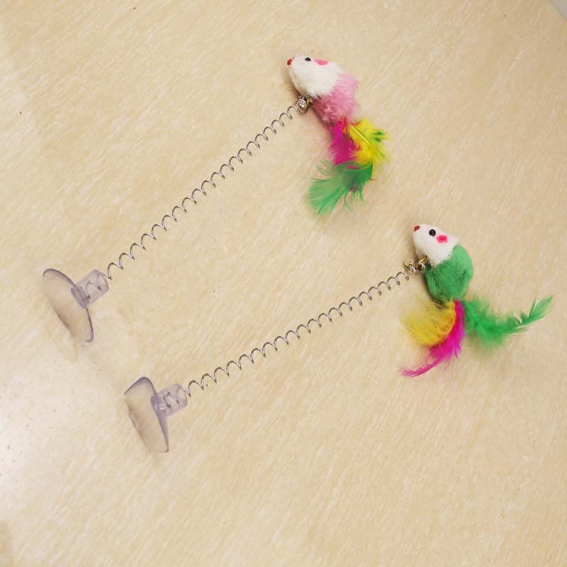 3pcs Cat Toy with Springy Mouse and Bell