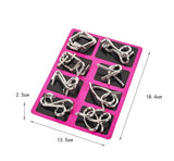 Brain Teaser Metal Puzzle, Pink