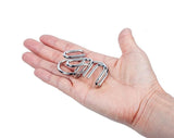 Brain Teaser Metal Puzzle, Pink - Side View