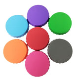 2pcs Silicone Caps Leakproof Jar Lid, MultiColor - Top-Down View