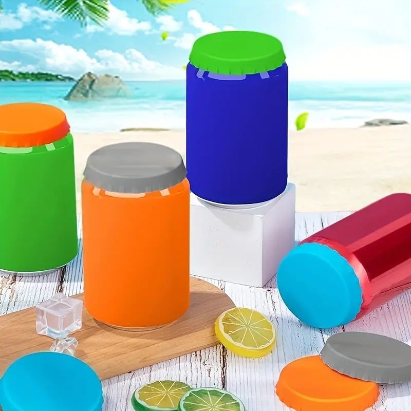 2pcs Silicone Caps Leakproof Jar Lid, MultiColor