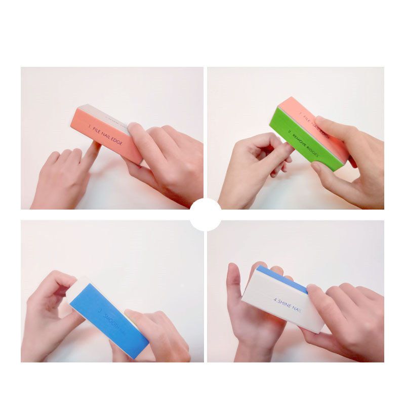 4 in 1 Nail Buffer File for Polishing and Filing, Multi Color
