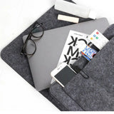 Felt Storage Bag Pouch Bed, Dark Grey - Top-Down View