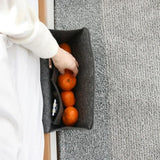 Felt Storage Bag Pouch Bed, Dark Grey - Rear View