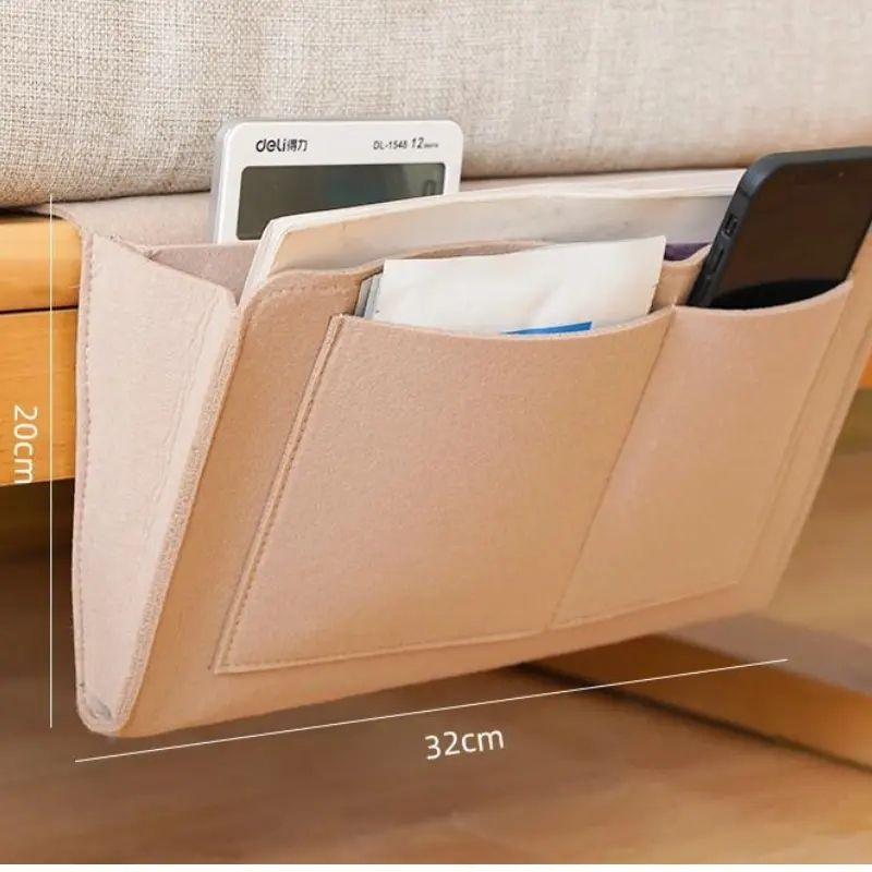 Felt Storage Bag Pouch Bed, Dark Grey