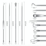 4-pack Blackhead Remover Tool, Silver - Side View