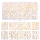 800pcs Acrylic Beads for Jewelry Making, DIY Imitation Pearls, Cream
