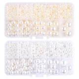 800pcs Acrylic Beads for Jewelry Making, DIY Imitation Pearls, Cream