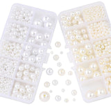 800pcs Acrylic Beads for Jewelry Making, DIY Imitation Pearls, Cream