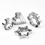 12pcs Baking Molds Cookie Cutters Gingerbread Molds, Silver