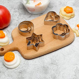 12pcs Baking Molds Cookie Cutters Gingerbread Molds, Silver - Top-Down View