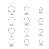 12pcs Baking Molds Cookie Cutters Gingerbread Molds, Silver