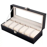 6 Watch Box Luxury Storage Case, Black, compatible with Urbox