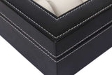 6 Watch Box Luxury Storage Case, Black, compatible with Urbox - Rear View