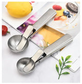 Silver Ice Cream Scoop with Ejector, Large - Low Angle