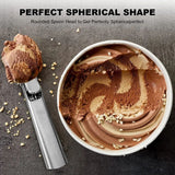 Silver Ice Cream Scoop with Ejector, Large - Extra Image