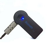 Bluetooth Music Receiver AUX 4.1, Black, Wireless Car Audio Adapter - Front View