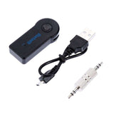 Bluetooth Music Receiver AUX 4.1, Black, Wireless Car Audio Adapter - Side View