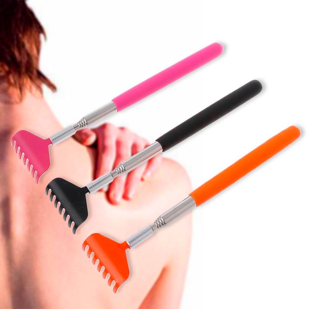 3Pcs Back Massager Telescopic, Pink Black Orange