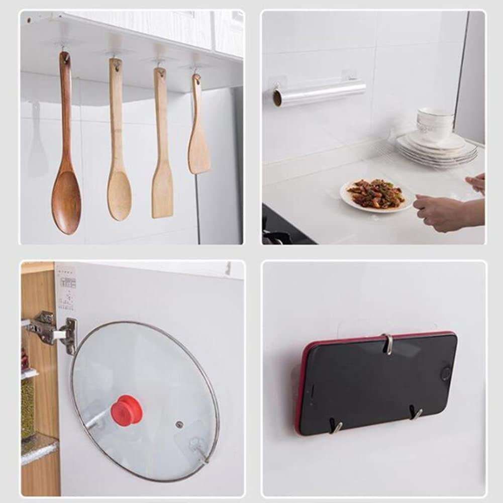 10-pack Self Adhesive Hooks, Towel Hangers Transparent