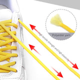 Black No-Tie Elastic Shoelaces, one size, 1 pair - Close-Up Angle