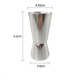 5 pcs Double Measuring Glass Cocktail Jigger, 30/60ml Black - Front View