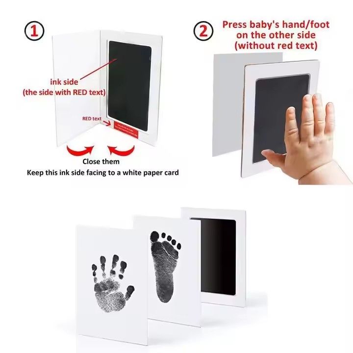 Handprint Kit Paw Print Memory Keepsake Black