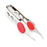 LED Light Tweezers, Silver - Side View