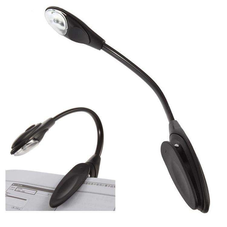 Book Lamp LED Reading Light with Clamp, Black