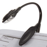 Book Lamp LED Reading Light with Clamp, Black - Top-Down View