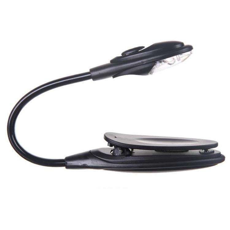 Book Lamp LED Reading Light with Clamp, Black
