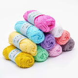10-pack Cotton Knitting Crochet Yarn, 49m per roll, MultiColor