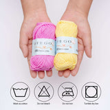 10-pack Cotton Knitting Crochet Yarn, 49m per roll, MultiColor