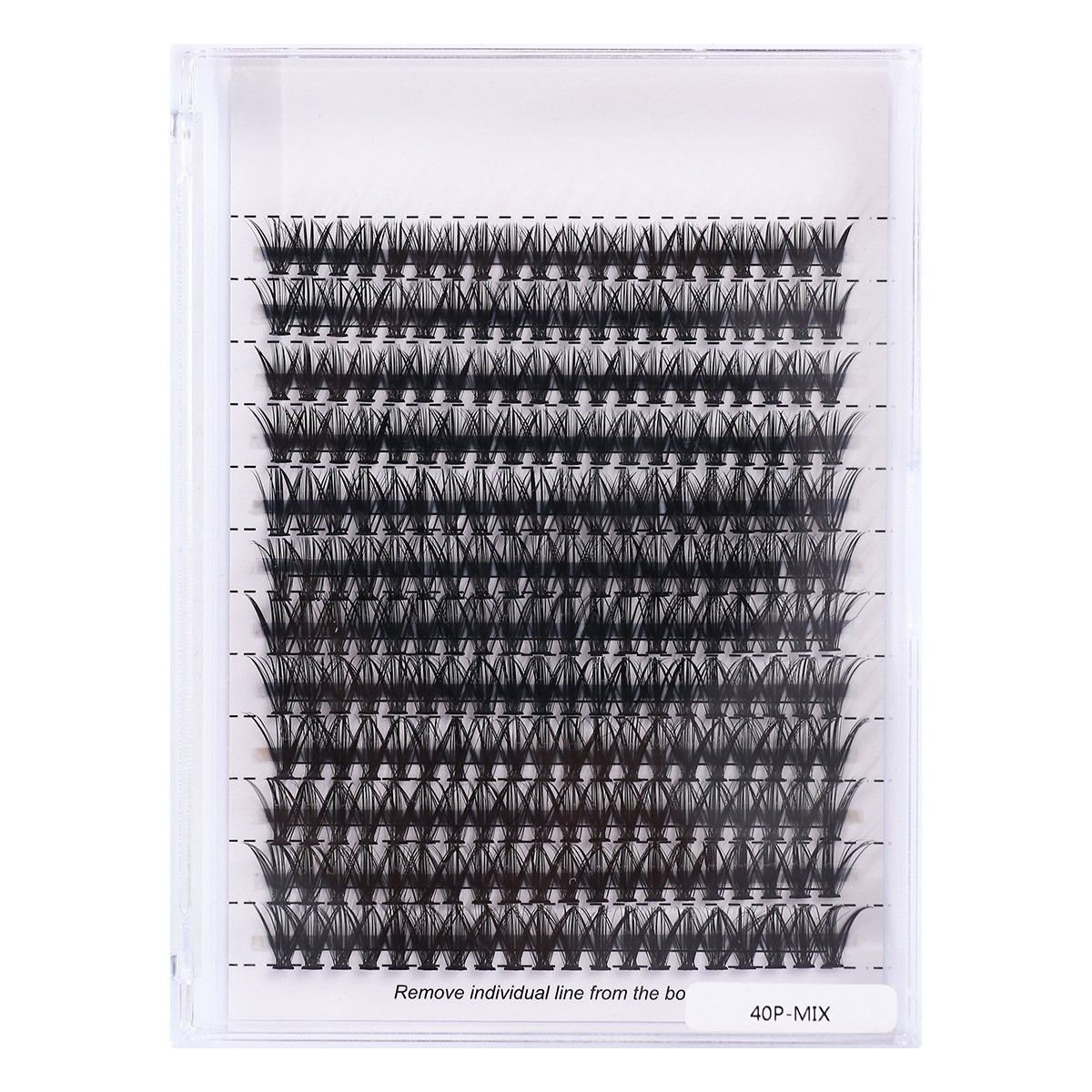 40p Individual False Eyelashes Natural Look Volume Lash, Black