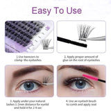 40p Individual False Eyelashes Natural Look Volume Lash, Black