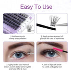 40p Individual False Eyelashes Natural Look Volume Lash, Black