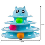 Cat Toy Activation Ball Tower for Cats, Blue
