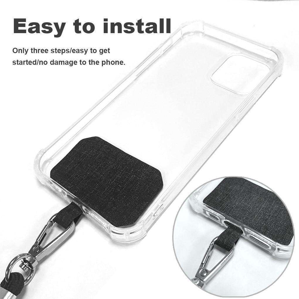Nylon Phone Lanyard Rope for Universal Crossbody Mobile Phones, Black