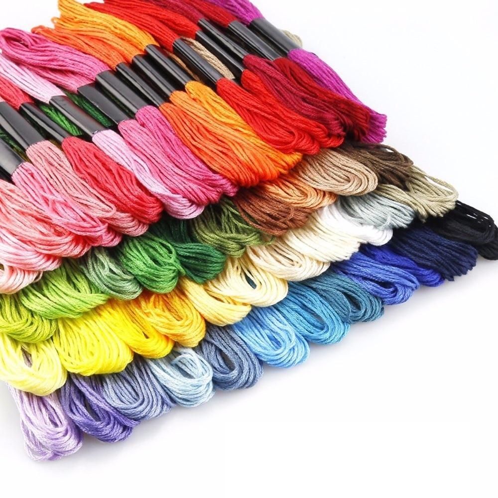 100pcs MultiColor Embroidery Thread Mouline Thread for Dolls