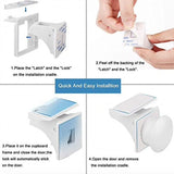 4pcs Child Lock Magnetic Drawer Lock, White - Side View