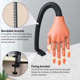 Nail training hand Black - Top-Down View