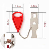 Portable Door Lock with Increased Security, MultiColor - Front View